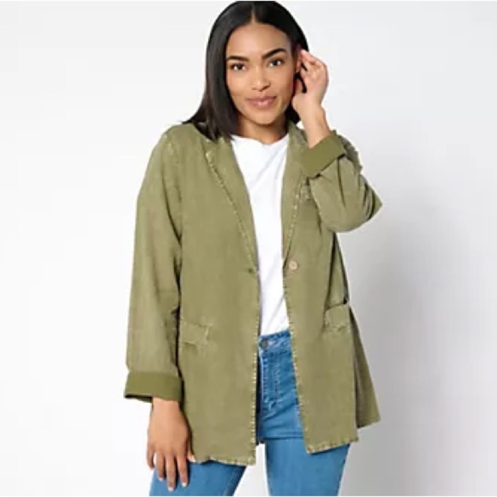 Peace Love World Khaki Women's Blazer